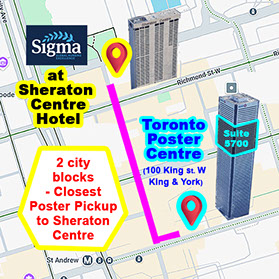 Closest Poster Pickup Centre for Sigma Nursing Congress